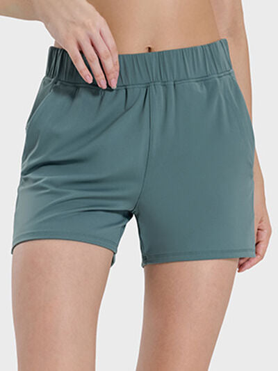 Millennia Elastic Waist Active Shorts Turquoise for a perfect OOTD – dress to impress outfits from Amexza