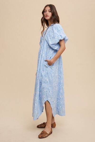 Annie Wear Floral Smock Detail Puff Sleeve Dress for a perfect OOTD – dress to impress outfits from Amexza