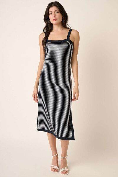 Mittoshop Contrast Striped Midi Cami Dress for a perfect OOTD – dress to impress outfits from Amexza