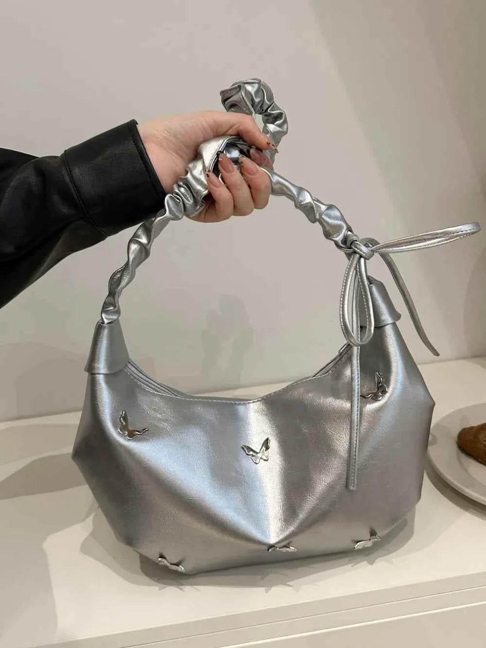 Butterfly Ruched Strap Shoulder Bag for a perfect OOTD – dress to impress outfits from Amexza