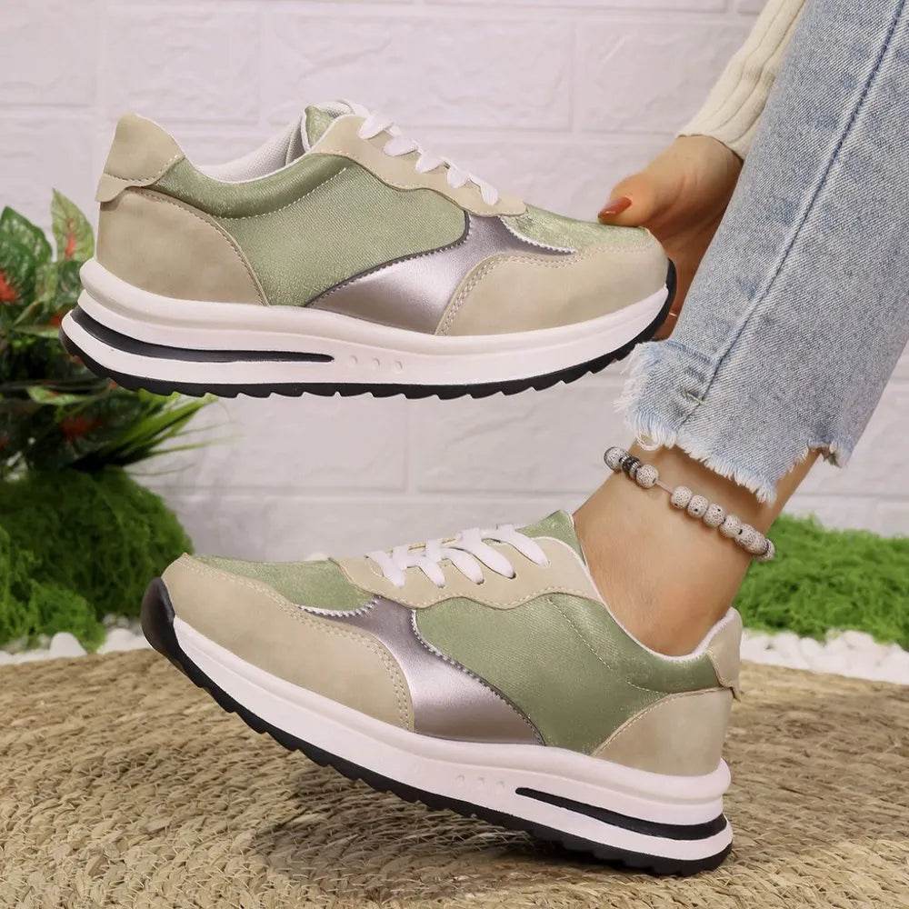 Lace Up Contrast Round Toe Athletic Moss for a perfect OOTD – dress to impress outfits from Amexza