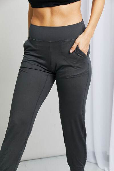 Leggings Depot Full Size Wide Waistband Cropped Joggers - Amexza