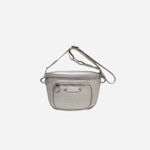 Texture PU Leather Crossbody Bag Silver One Size for a perfect OOTD – dress to impress outfits from Amexza