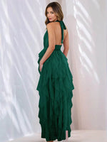 Halter Neck Irregular Mesh Dress for a perfect OOTD – dress to impress outfits from Amexza