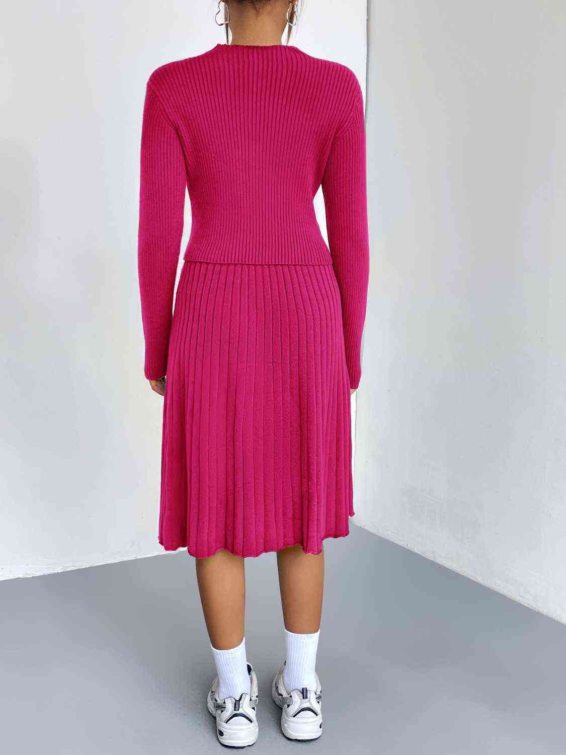 Rib-Knit Sweater and Skirt Set for a perfect OOTD – dress to impress outfits from Amexza