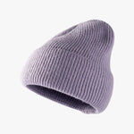 Thermal Solid Knit Hat Lavender One Size for a perfect OOTD – dress to impress outfits from Amexza