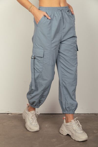 VERY J Elastic Waist Woven Cargo Pants for a perfect OOTD – dress to impress outfits from Amexza