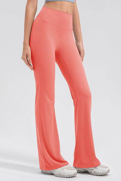 High Waist Straight Active Pants - Amexza