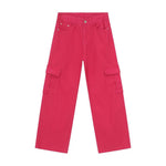 Wide Leg Cargo Jeans Hot Pink M for a perfect OOTD – dress to impress outfits from Amexza