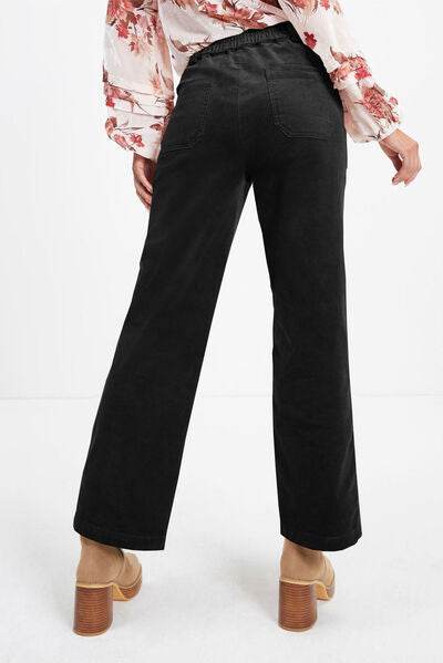 Half Elastic Waist Straight Pants for a perfect OOTD – dress to impress outfits from Amexza