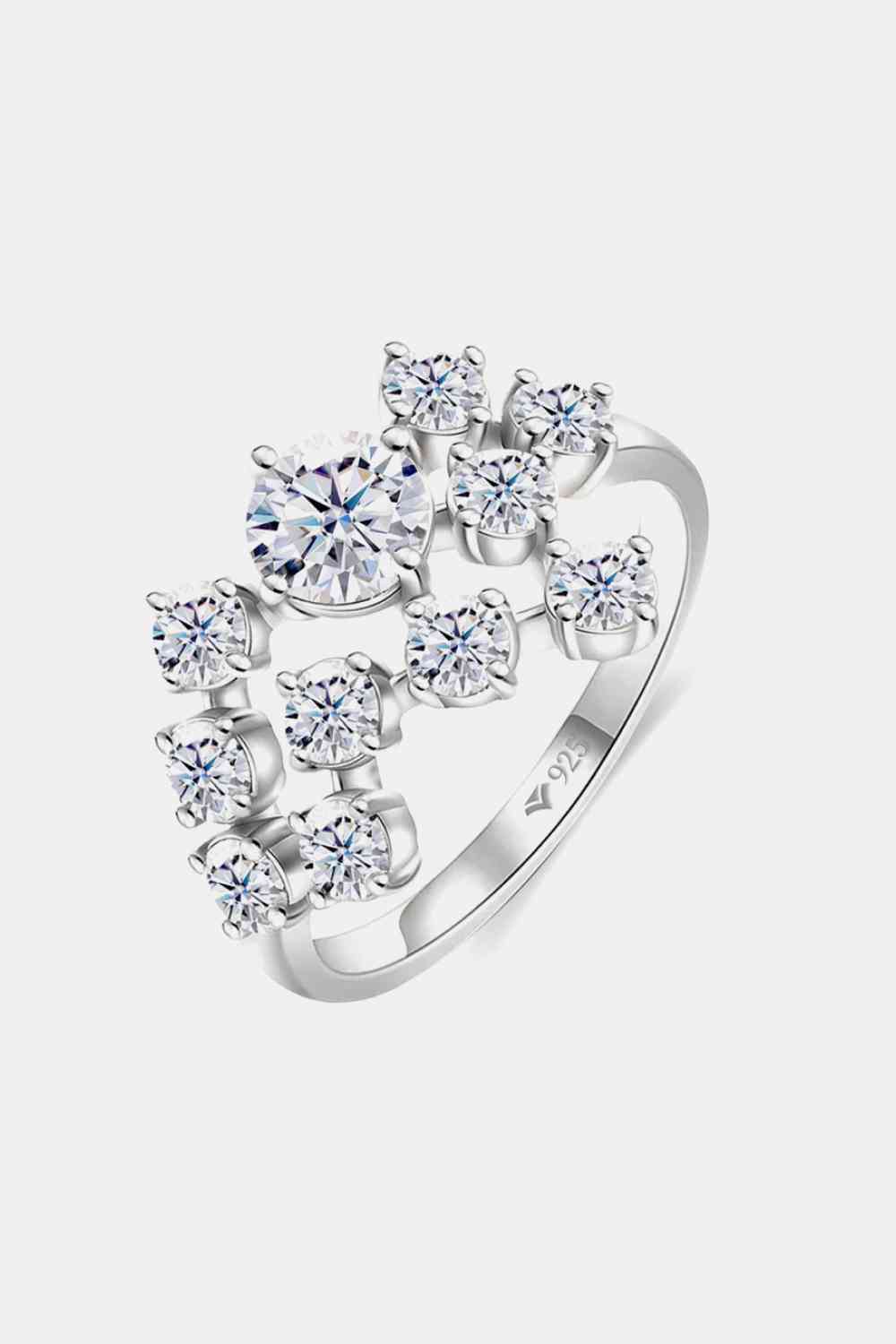 1.2 Carat Moissanite 925 Sterling Silver Ring Silver for a perfect OOTD – dress to impress outfits from Amexza