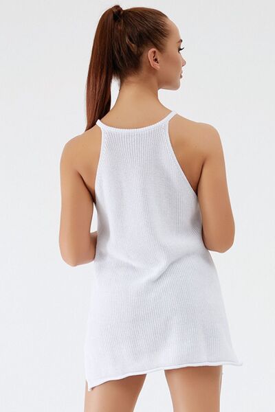 Round Neck Spaghetti Strap Sleeveless Cover Up for a perfect OOTD – dress to impress outfits from Amexza