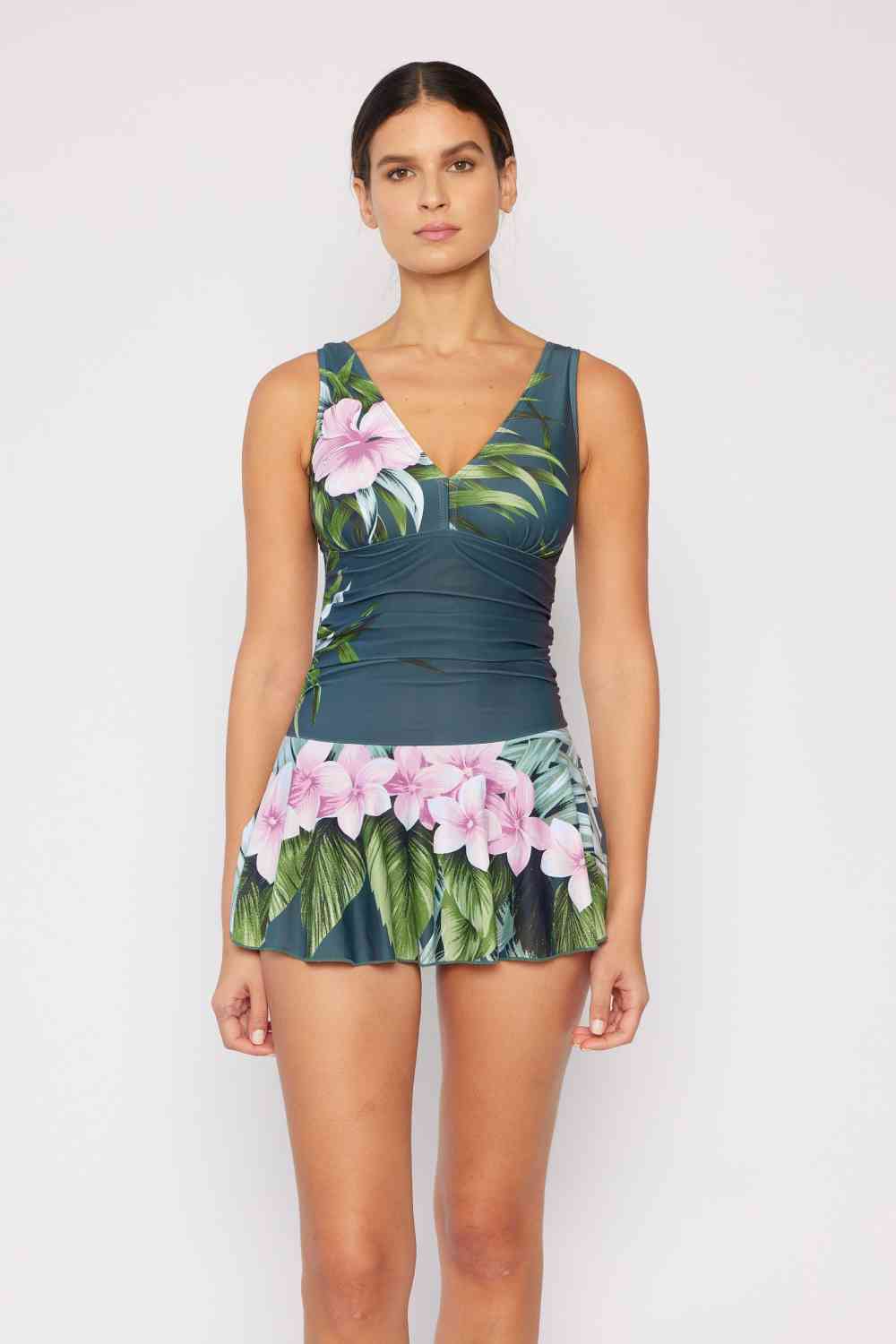 Marina West Swim Full Size Clear Waters Swim Dress in Aloha Forest for a perfect OOTD – dress to impress outfits from Amexza