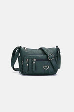 PU Leather Adjustable Strap Shoulder Bag Dark Green One Size for a perfect OOTD – dress to impress outfits from Amexza