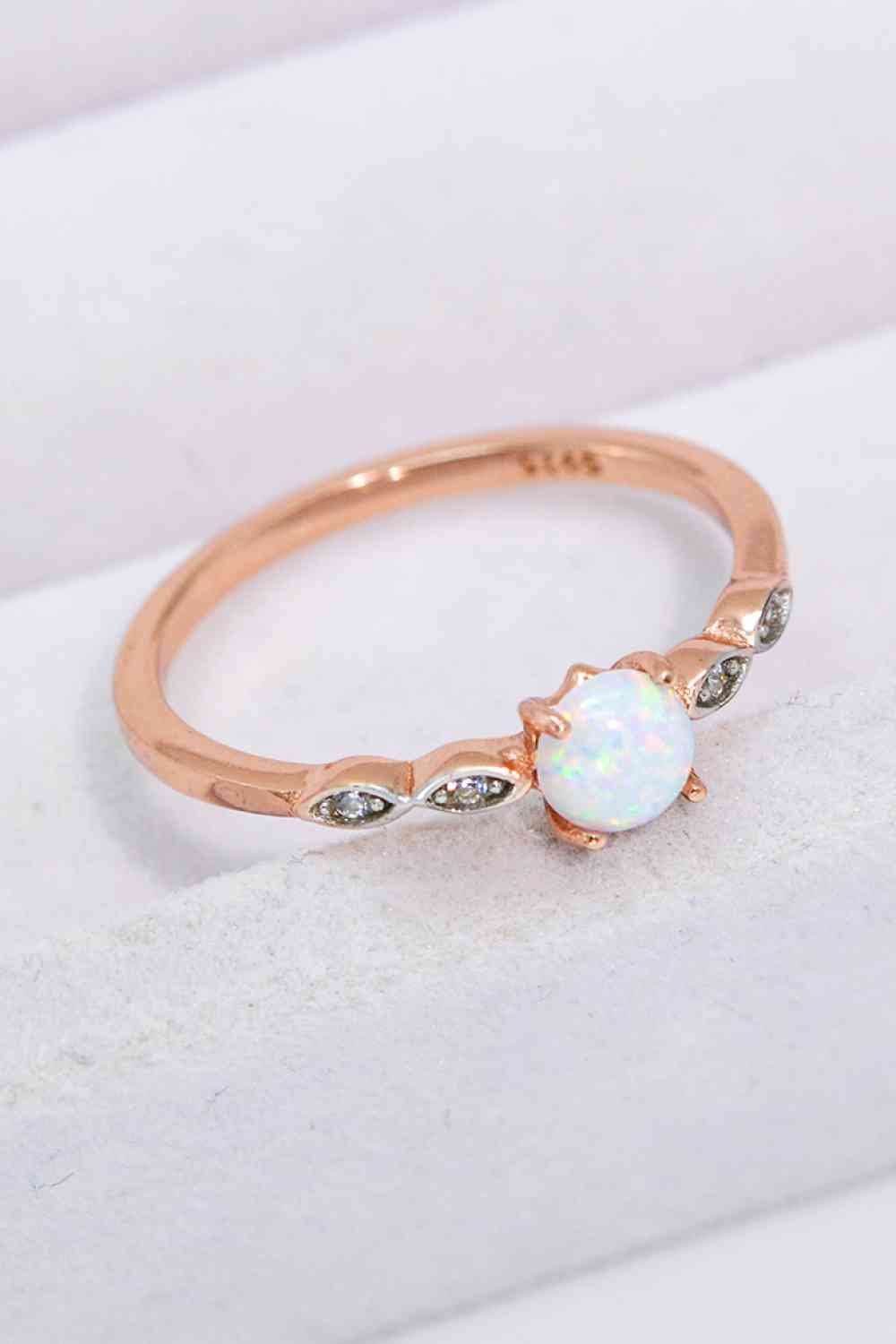 Opal Contrast Platinum-Plated Ring for a perfect OOTD – dress to impress outfits from Amexza