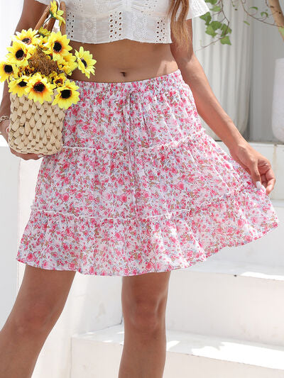 Printed Elastic Waist Mini Skirt for a perfect OOTD – dress to impress outfits from Amexza