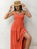 Lace Detail V-Neck Cami Dress - Amexza