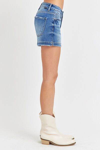 RISEN Low Rise Slit Denim Shorts for a perfect OOTD – dress to impress outfits from Amexza