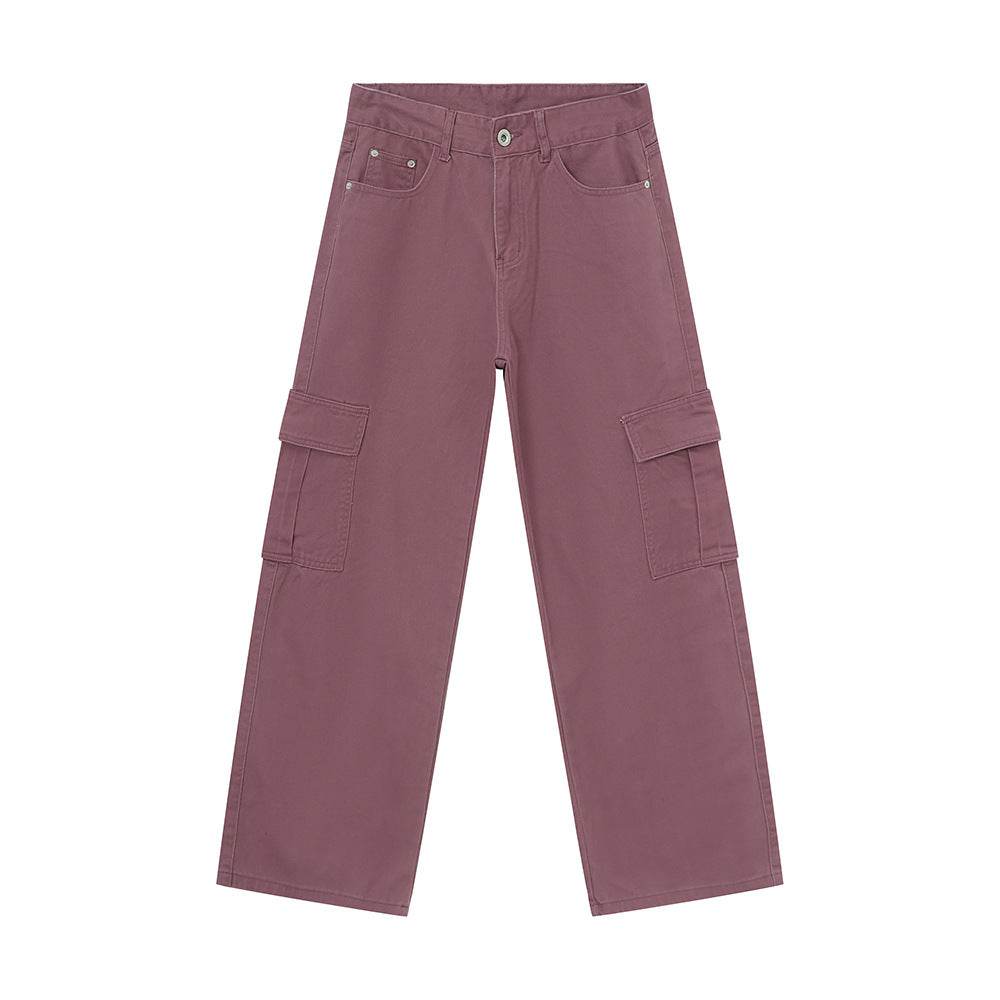 Wide Leg Cargo Jeans Moonlit Mauve S for a perfect OOTD – dress to impress outfits from Amexza