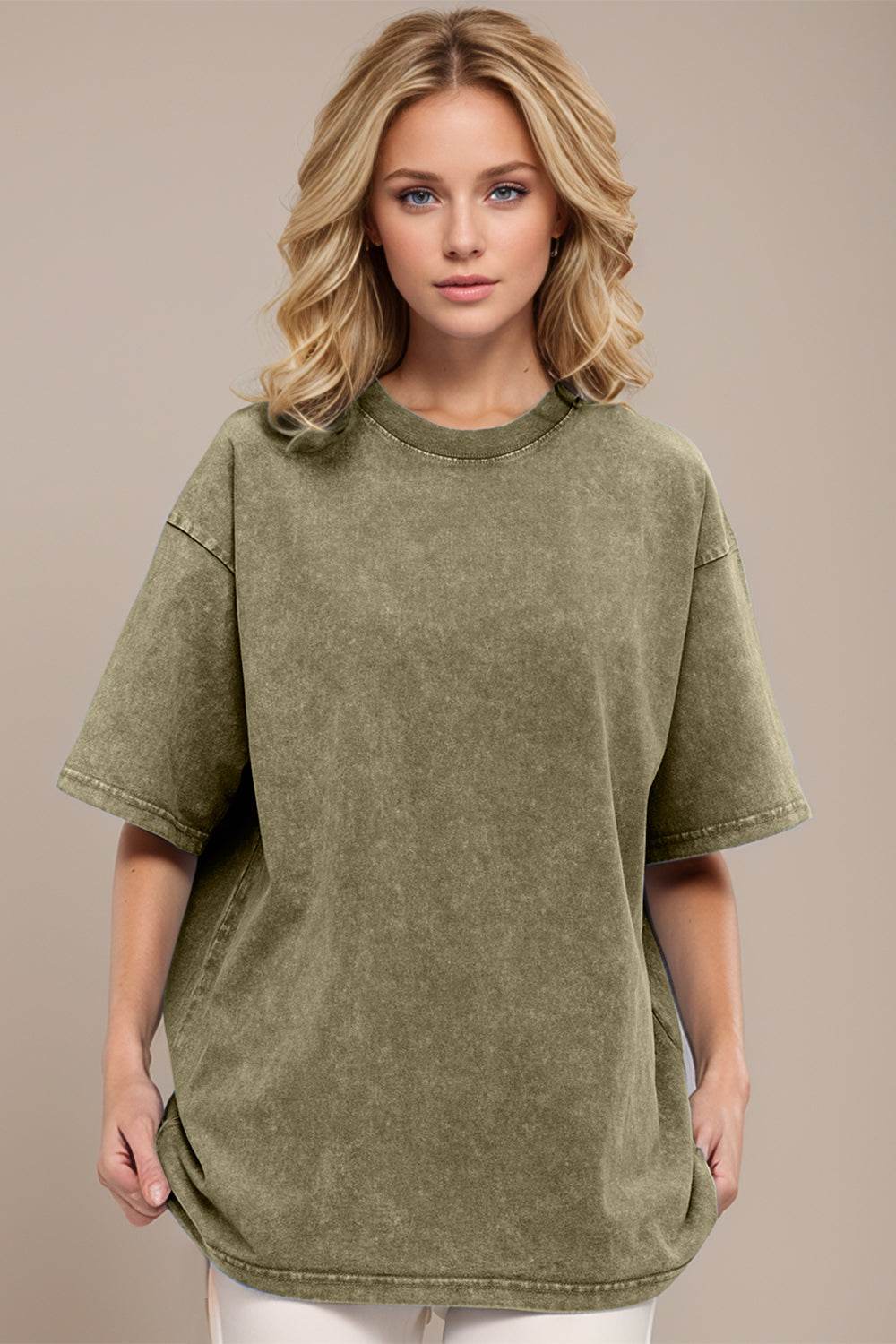 Basic Bae Round Neck Half Sleeve T-Shirt for a perfect OOTD – dress to impress outfits from Amexza