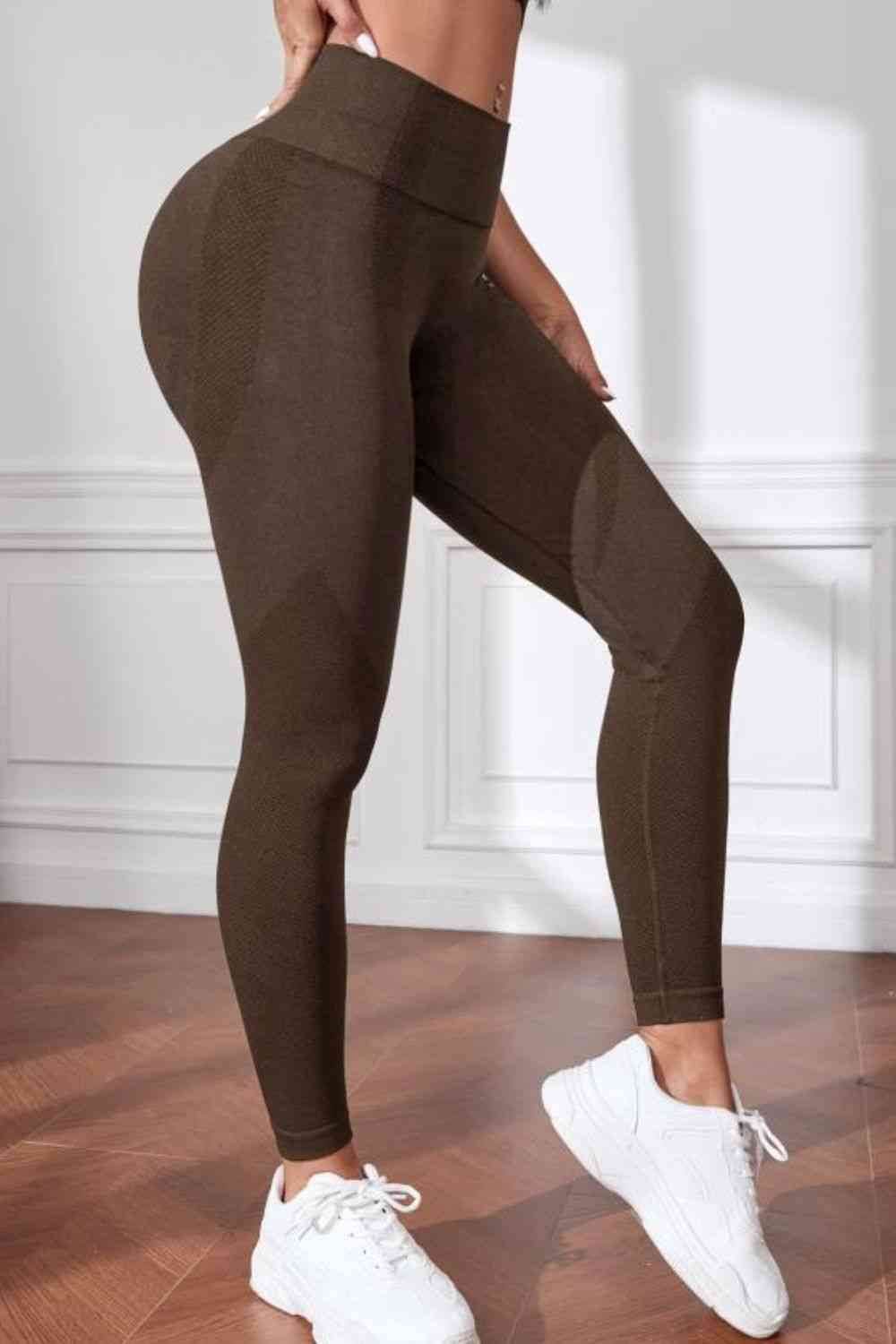 High Waistband Long Active Pants Chocolate for a perfect OOTD – dress to impress outfits from Amexza