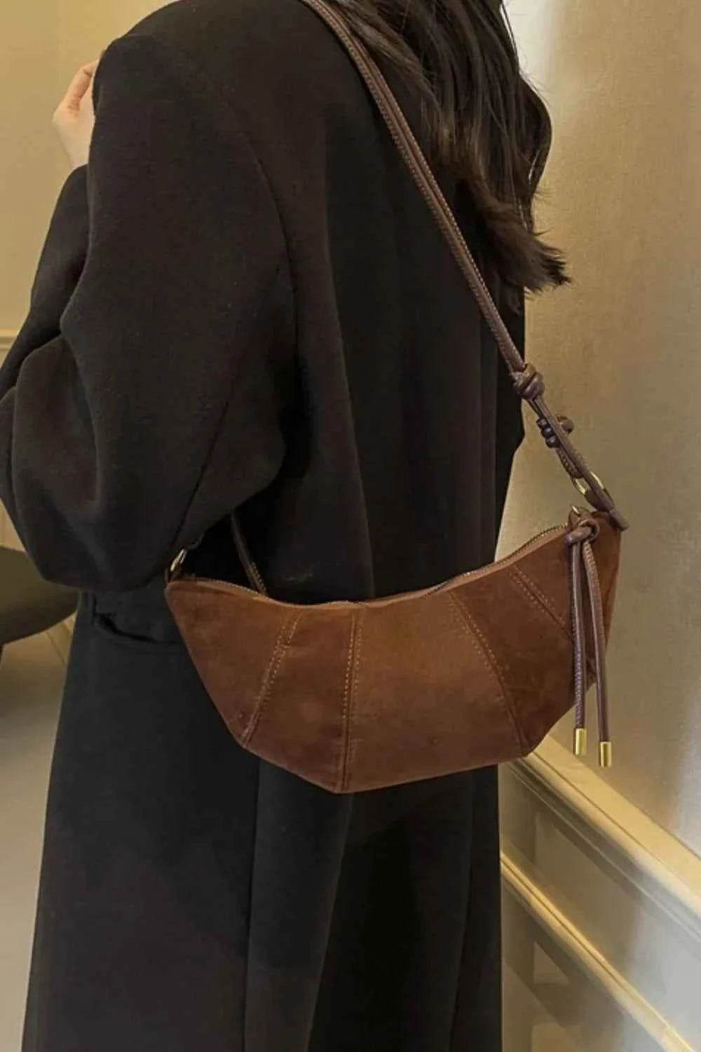 PU Leather Strap Suede Shoulder Bag for a perfect OOTD – dress to impress outfits from Amexza