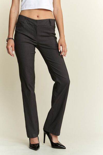 ADORA Regular Rise Slim Bootcut Pants - Amexza