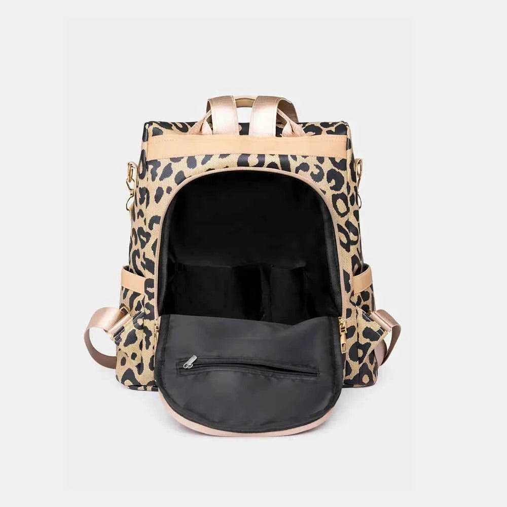 Leopard PU Leather Backpack Bag for a perfect OOTD – dress to impress outfits from Amexza