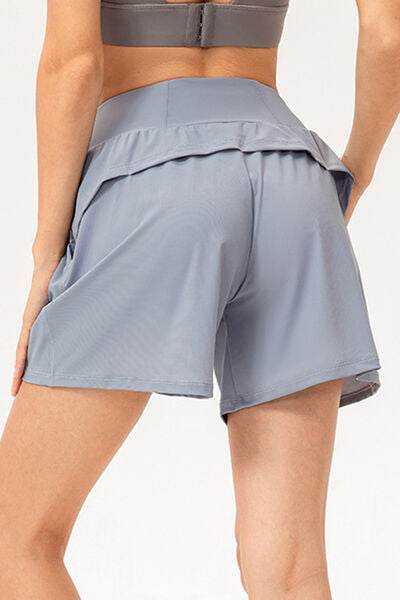 Pocketed Elastic Waist Active Shorts for a perfect OOTD – dress to impress outfits from Amexza