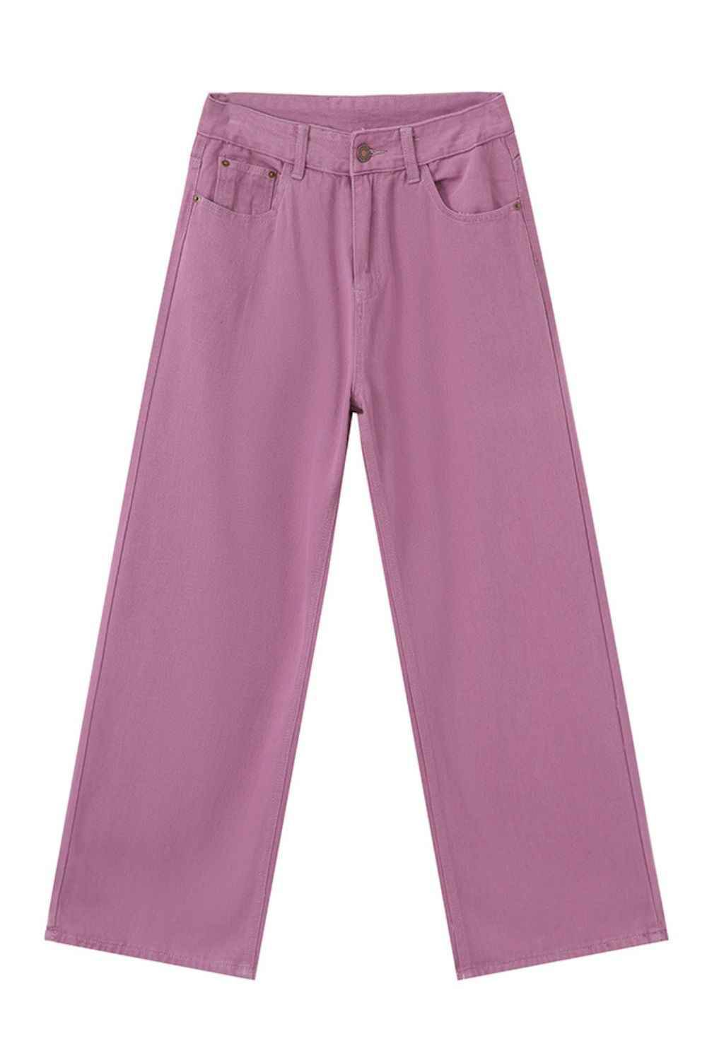 Wide Leg Jeans with Pockets Moonlit Mauve for a perfect OOTD – dress to impress outfits from Amexza