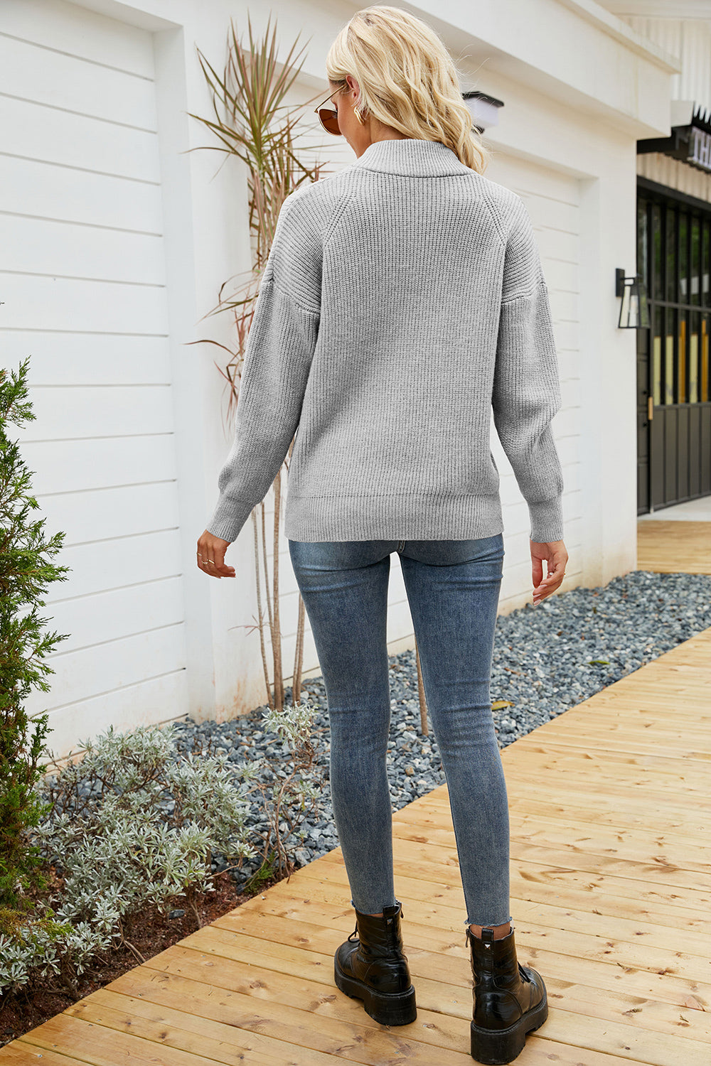 Quarter-Zip Collared Neck Sweater for a perfect OOTD – dress to impress outfits from Amexza