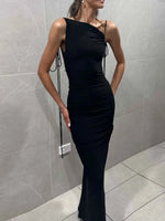 Backless Slit Sleeveless Bodycon Maxi Dress