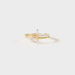 Cross Zircon 925 Sterling Silver Ring Gold for a perfect OOTD – dress to impress outfits from Amexza