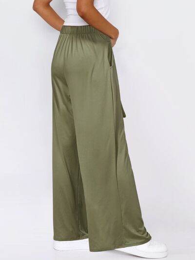 Tied Wide Leg Pants with Pockets for a perfect OOTD – dress to impress outfits from Amexza