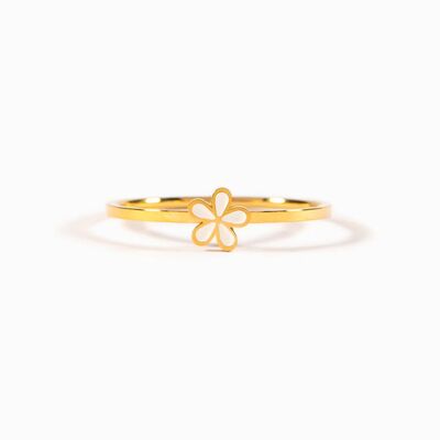 925 Sterling Silver Enamel Flower Ring for a perfect OOTD – dress to impress outfits from Amexza