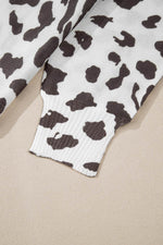 Leopard Boat Neck Long Sleeve Knit Top for a perfect OOTD – dress to impress outfits from Amexza