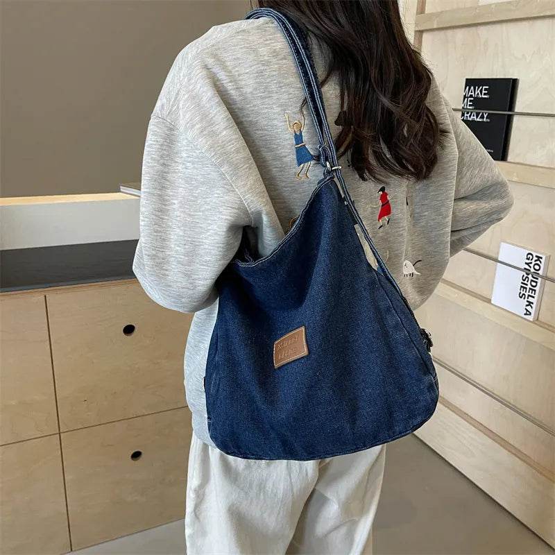 Adjustable Strap Denim Shoulder Bag for a perfect OOTD – dress to impress outfits from Amexza
