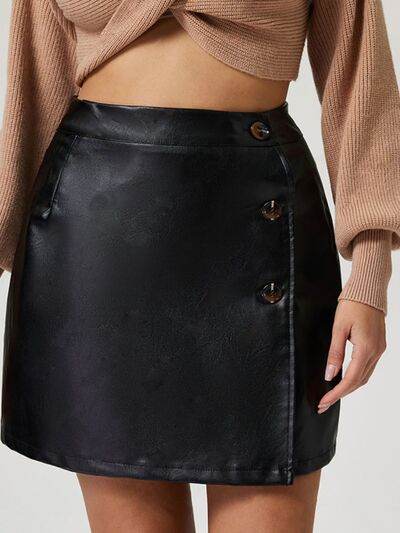 Buttoned High Rise Mini Skirt for a perfect OOTD – dress to impress outfits from Amexza