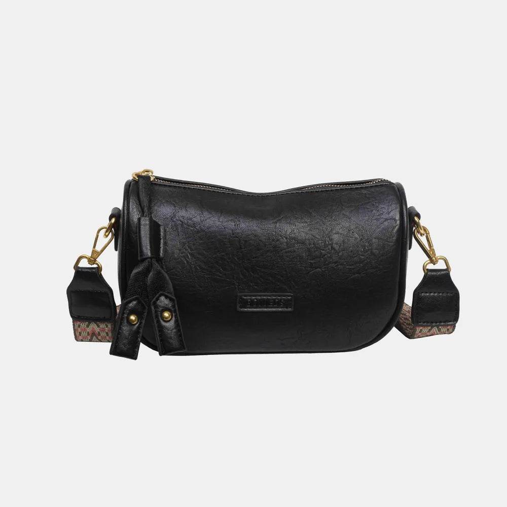 PU Leather Shoulder Bag Black One Size for a perfect OOTD – dress to impress outfits from Amexza