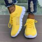 Breathable Mesh Round Toe Athletic Yellow for a perfect OOTD – dress to impress outfits from Amexza