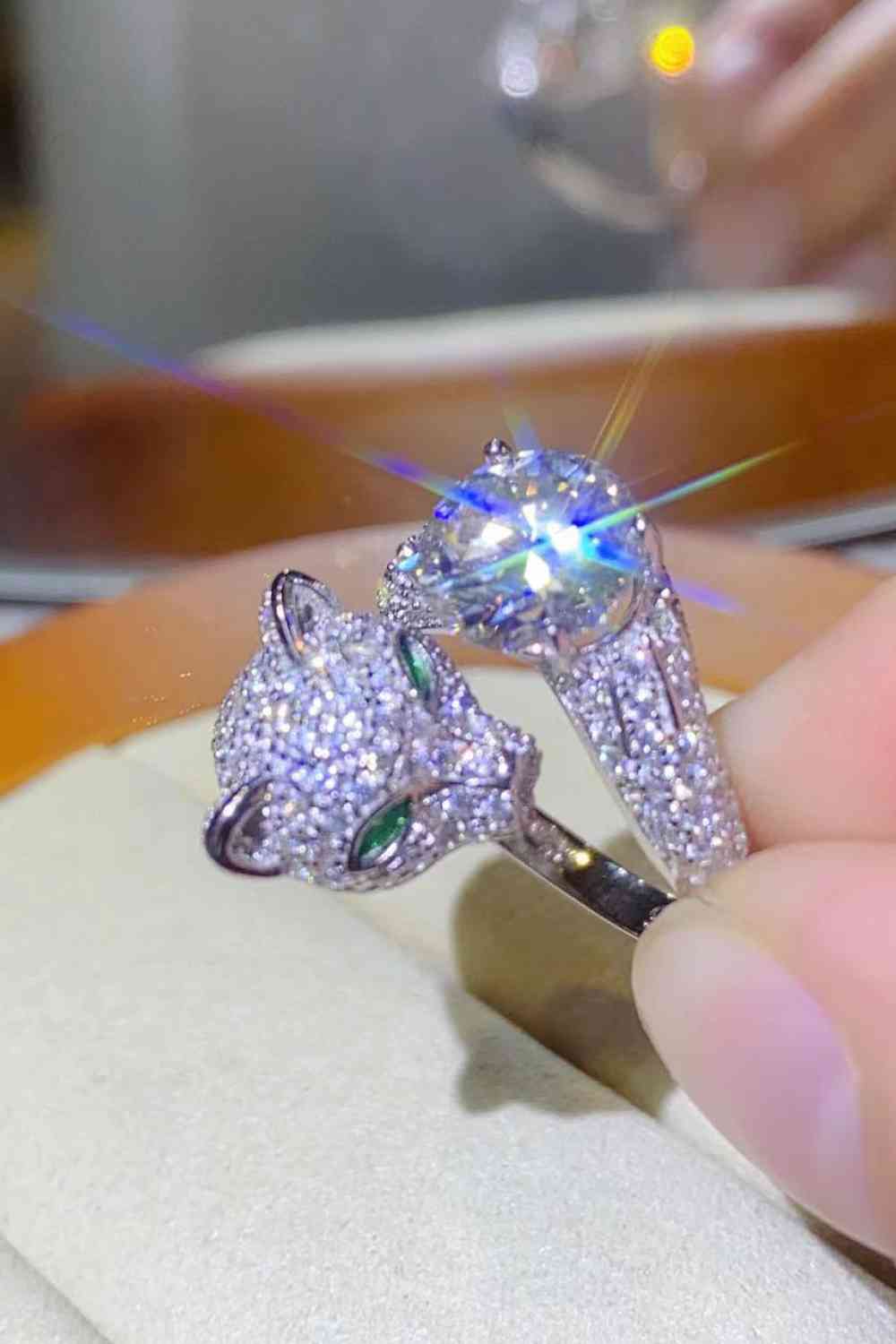 2 Carat Moissanite Adjustable Animal Ring for a perfect OOTD – dress to impress outfits from Amexza