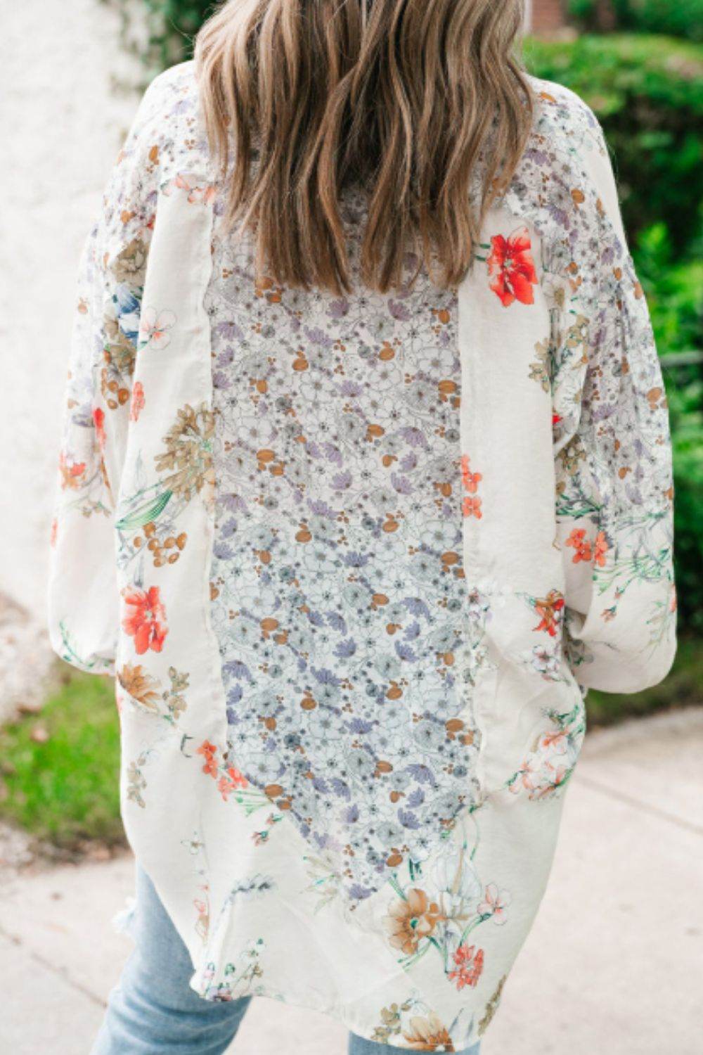 Floral Collared Neck Long Sleeve Shirt for a perfect OOTD – dress to impress outfits from Amexza