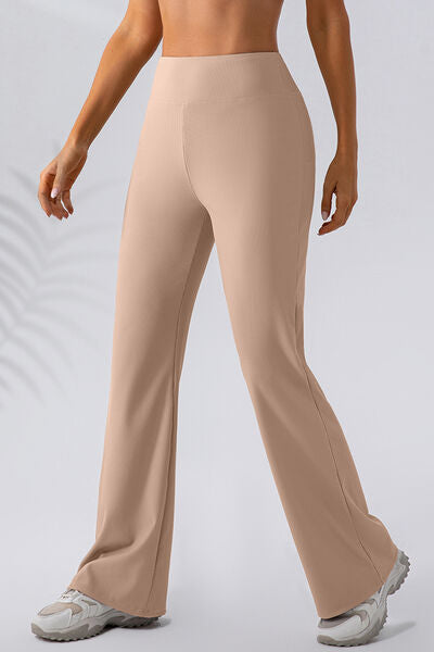 High Waist Straight Active Pants Camel for a perfect OOTD – dress to impress outfits from Amexza