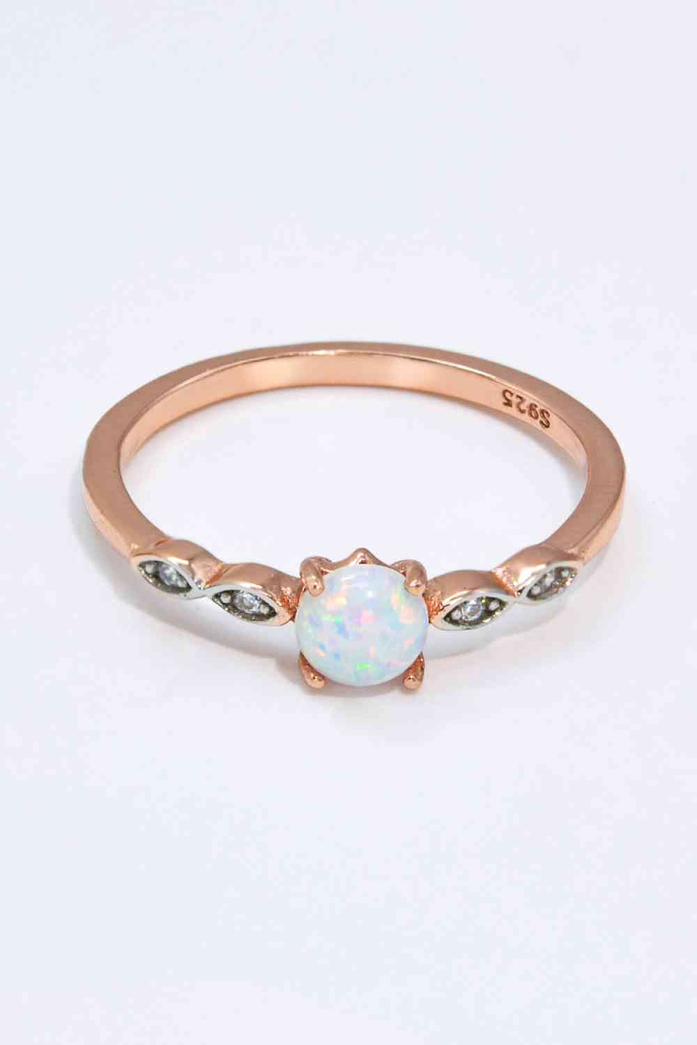 Opal Contrast Platinum-Plated Ring for a perfect OOTD – dress to impress outfits from Amexza