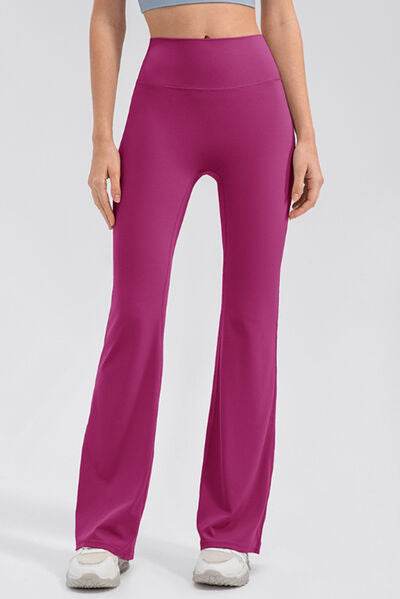 High Waist Straight Active Pants - Amexza