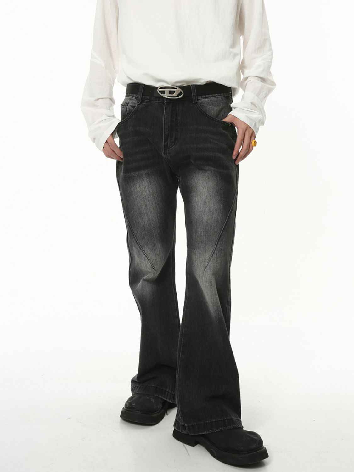 Men's Mid Rise Jeans with Pockets Dark for a perfect OOTD – dress to impress outfits from Amexza