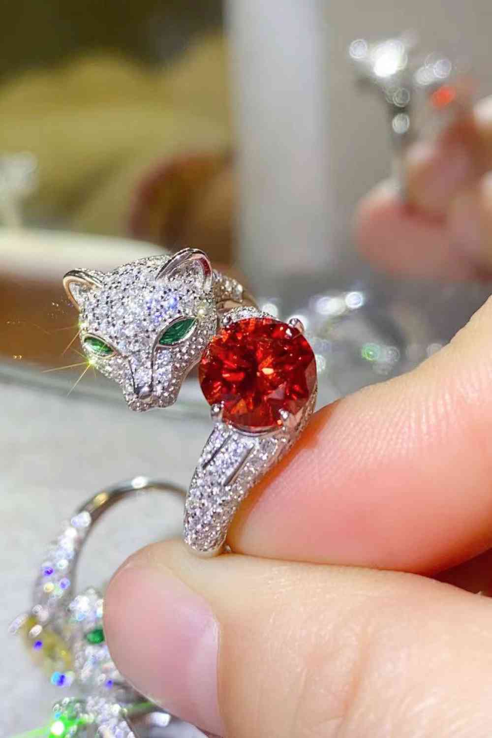 2 Carat Moissanite Adjustable Animal Ring for a perfect OOTD – dress to impress outfits from Amexza