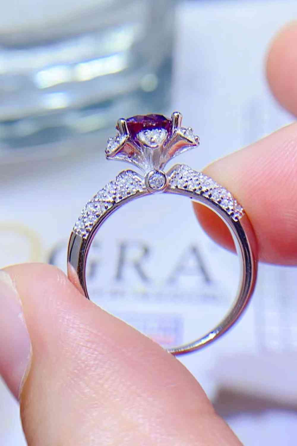 1 Carat Moissanite 925 Sterling Silver Ring for a perfect OOTD – dress to impress outfits from Amexza