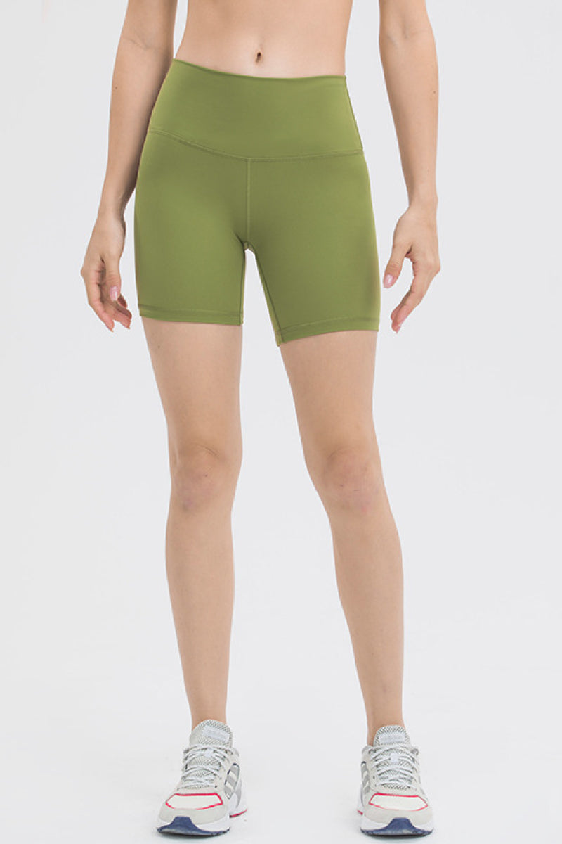 Millennia High Waist Training Shorts Green for a perfect OOTD – dress to impress outfits from Amexza