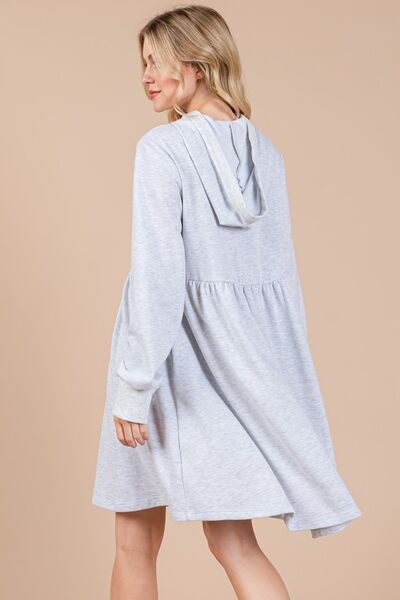 Ces Femme Long Sleeve Hooded Sweatshirt Dress for a perfect OOTD – dress to impress outfits from Amexza